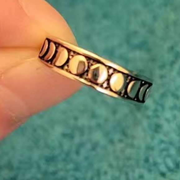 NIB✨ Sterling Silver 925 Moon Phases Boho Ring size 8 - Picture 10 of 15